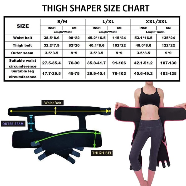 Midjetränare Viktminskning Bär 3 i 4 Midja och Lår Trimmer