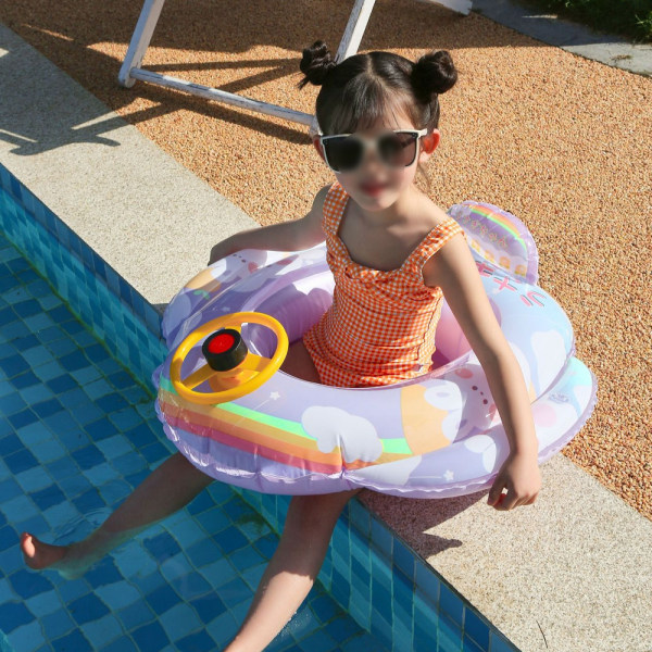 Gratis svømming Baby Oppblåsbar Svømme Float Seat Båt Svømmebasseng
