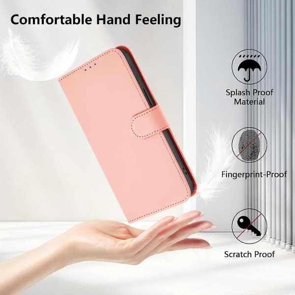 Ensfarvet PU-etui til TCL 505 (Pink)