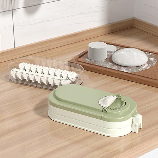 3-i-1 Enkel Dumplingmaskin med Oppbevaringsveske DIY Dumpling Wrapper Form for Pannekaker Pai A