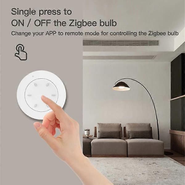 Tuya Zigbee Scenebryter Knapp Trådløs Smart Hjem Dimming Scenebryter Fjernkontroll