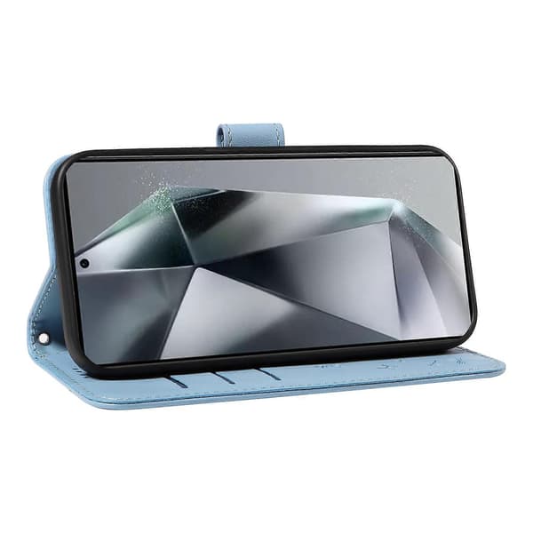 För Samsung Galaxy S25 Ultra Läderfodral Plånboksfodral Maskrosavtryck A