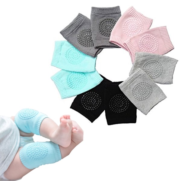 5 par Baby Crawling Anti-Slip knæbeskyttere Småbørns benvarmer Sikkerhedsbeskyttende betræk Småbørns korte knæbeskyttere
