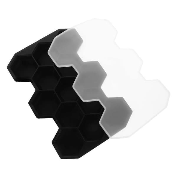 Fleksibel isterningebakke Sort Stabelbart Design Hjemmebrug 18X10Cm Fremstilling 1Sæt A