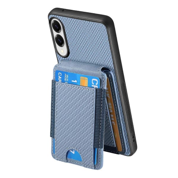 Vertikalt flip-plånboksfodral i kolfiber för Samsung Galaxy S25 Edge 5G