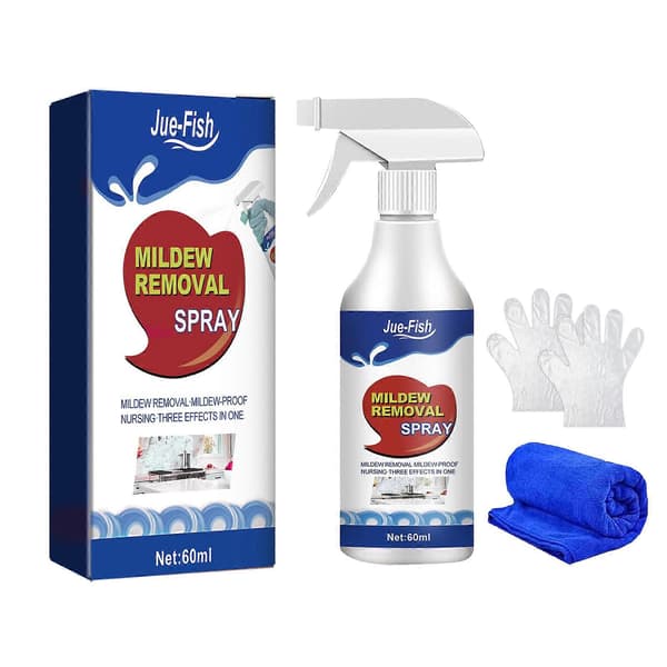Muggfjerner sett for rengjøring av muggflekker på baderomsfliser, vegger og tak. Multifunksjonell mugg- og flekkfjerner spray A