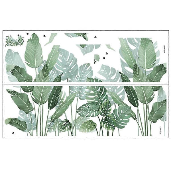 Väggdekaler för sovrum Växtdekal Rum Bohemian Style Grön PVC Vattentät 1 Set A