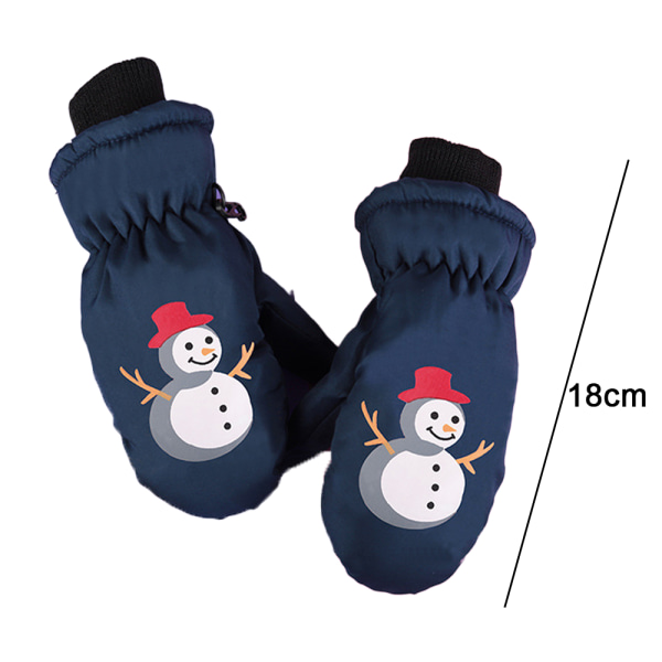 Children's gloves with three layers of thick fleece warm,