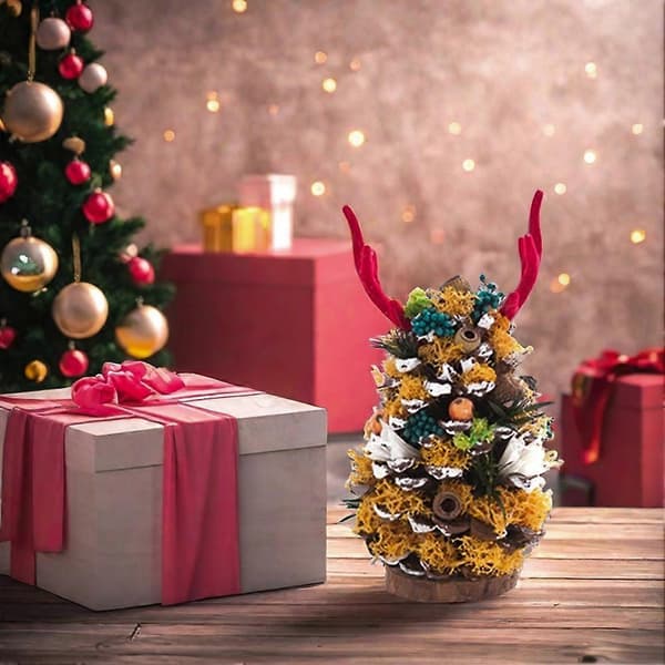 DIY julepynt, dejlig mini-træformet borddekoration, minde for voksne og børn A