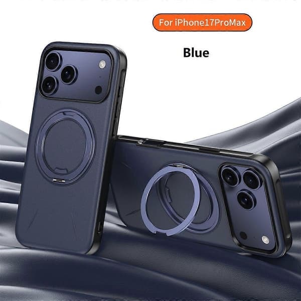 iPhone 17 Pro Max Magnetisk Cover Støtteben TPU PC Telefon Bagcover (Blå)
