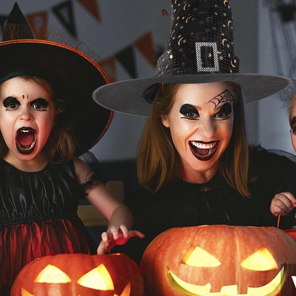 Noitahattu Halloween Cosplay -hattu koristekäyttöön, monivärinen A