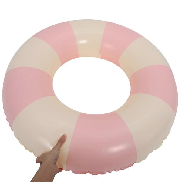 Uppblåsbar badring för barn, rosa PVC sommartillbehör A