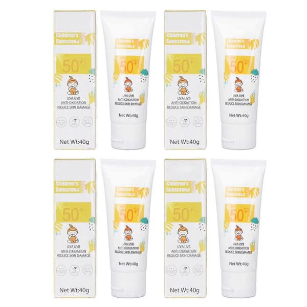 Børnesolcreme, SPF 50+, 4 stk. (40g hver), Til udendørs brug A