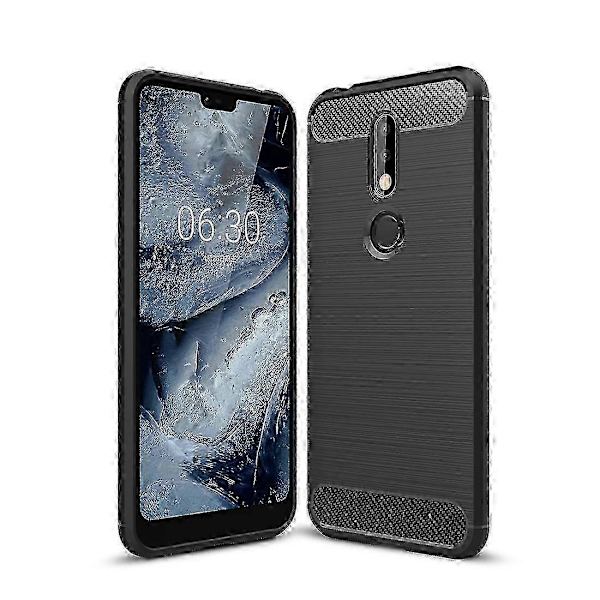 Blødt TPU-etui til Nokia 7.1 (sort)