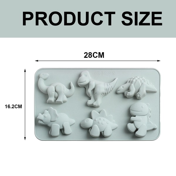 2 biscuit chocolate molds, 3 dinosaur molds with different