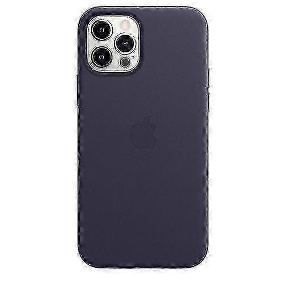 Läderfodral för iPhone 12/12 Pro Läderfodral med Magsafe (Mörklila)