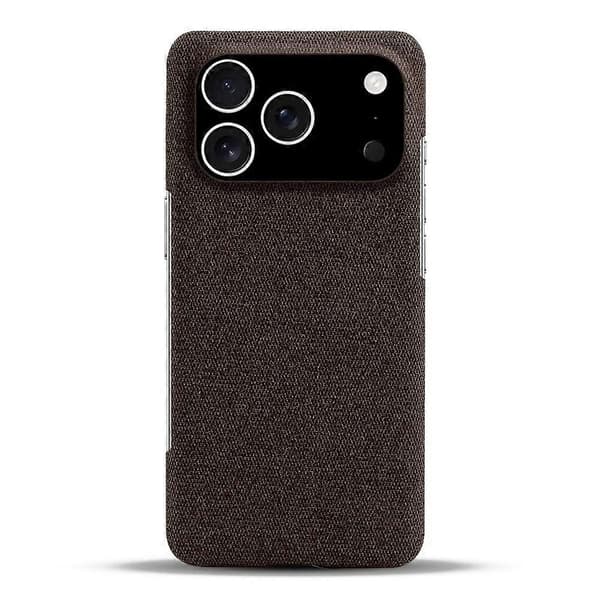 Kompatibel med iPhone 17 Pro Mobilskal Tygtextur Anti-Rep Skyddande PC Baksida A