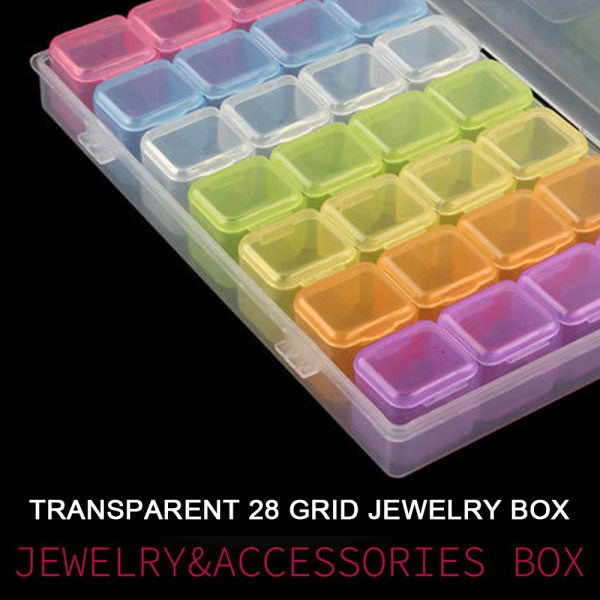 Rhinestone Organizer Box, 3D Akryl Nail Charms Opbevaringsboks