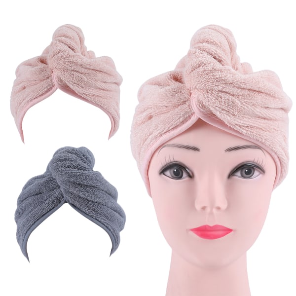 Quick Dry Cotton Super Absorbent Turban Head Wrap (3 kpl)