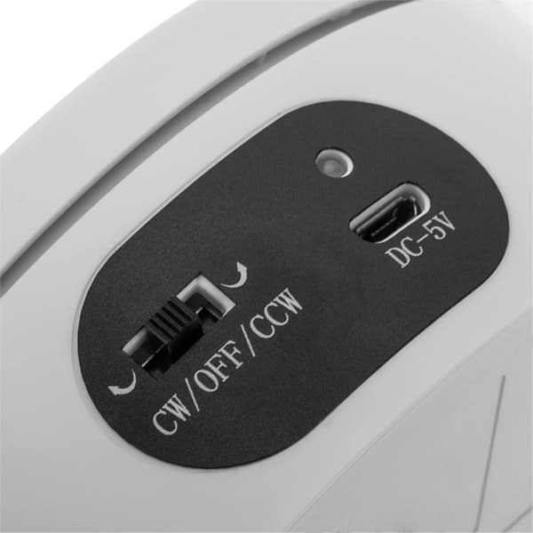 PrimeMatik - Elektrisk platespiller 12cm Hvit, Roterende plattform