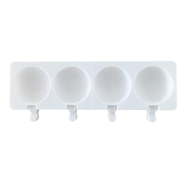 4-håls silikonform för glass, isbitsform, chokladglassformar, DIY-form A