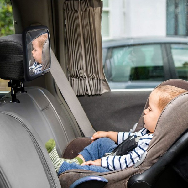 amzdeal Rücksitzspiegel für Babys, bruchsicherer Spiegel für Aut