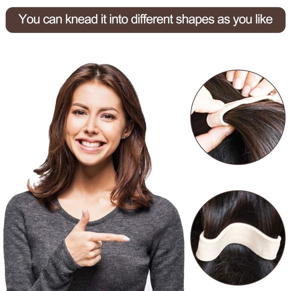 4 pakker med silikone foldbart hårslips, hårtilbehør Donut Hai