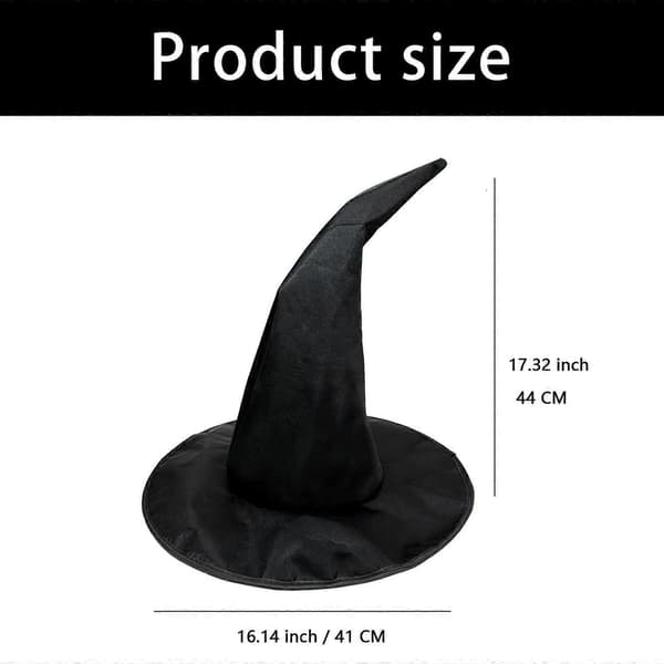 Halloween Troldmandshat Stor Sort Heksehat Drejet Heksehætter Mode Spids Hat Halloween Cosplay Kostumer Sort A