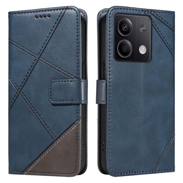 Til Xiaomi Redmi Note 13 5G Etui Geometrisk Linje Læder Pung Telefoncover