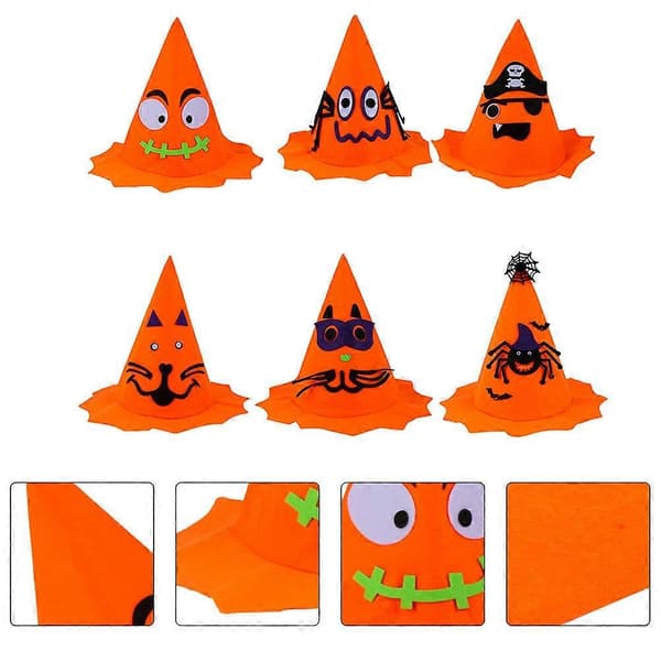 Pumpahatt för Halloween scenframträdande med 6 st rekvisita A