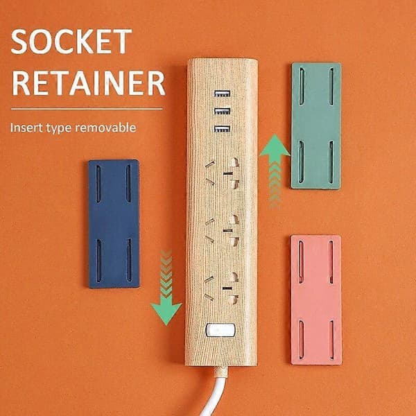 Stikkontaktpasta Fixer Patch Panel Holder Væghængende Stik Fastgørelsesanordning Selvklæbende