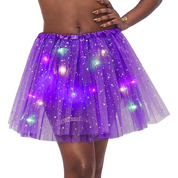 Piger LED-nederdele Ballet-dans-nederdel Light Up-nederdele Sparkly Pa