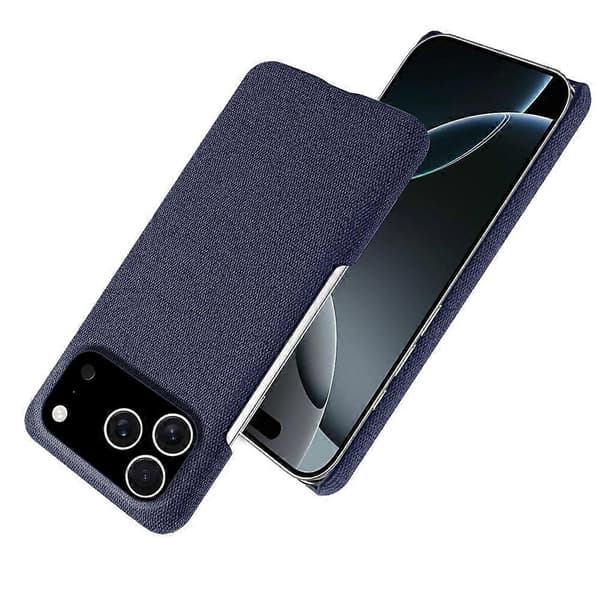 Kompatibel med iPhone 17 Pro Mobilskal Tygtextur Anti-Rep Skyddande PC Baksida A