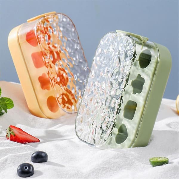 Press isbitsbricka 8 isbitsbricka låda trycktyp isbitsmaskin lätt att ta bort isbricka form sommarköksredskap B A