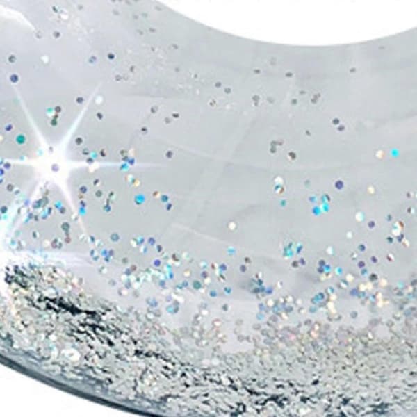Badering Pool Float, Flamingo Form Oppustelig Pool Float Med Glitter A