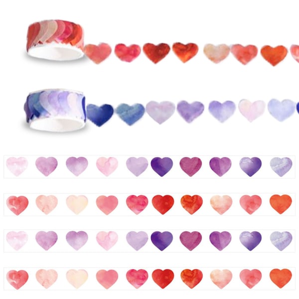400 stk hjerteklistremerker Valentine's Love dekorative klistremerker