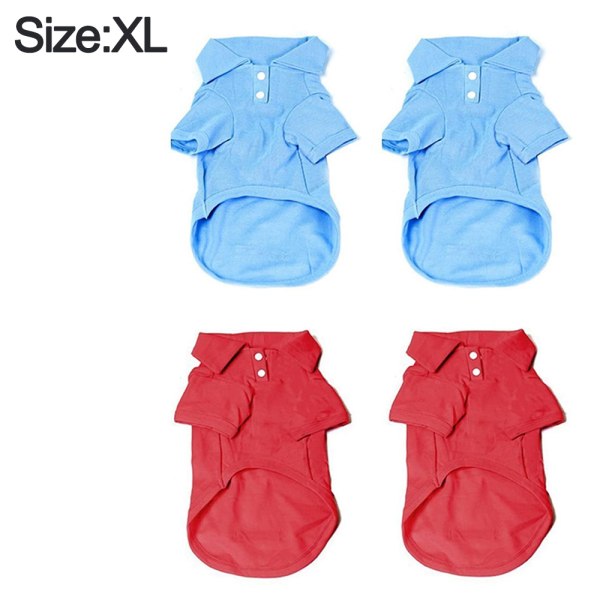 4PCS kæledyr dragt Teddy Chihuahua polo skjorte Teddy Golden Retriever