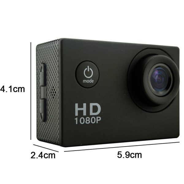 Actionkamera FHD 1080P 12MP, 98FT/30M Undervattensvattentät