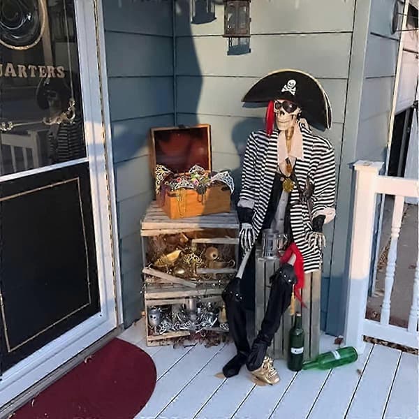 Halloweenfest pirathatt karibisk pirathatt vuxen A
