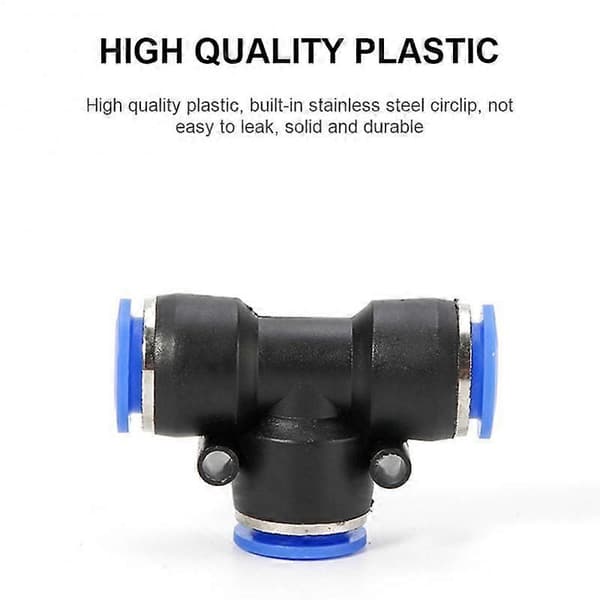 Högtrycksbeständig plastslang snabbkopplingar rörslanganslutning T-positiv