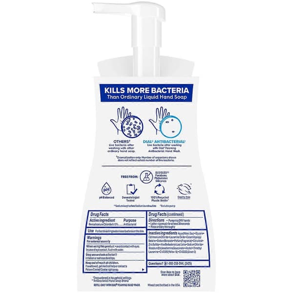 Dial Fresh Pear Skummende Antibakteriel Håndvask - 10 Fl Oz A