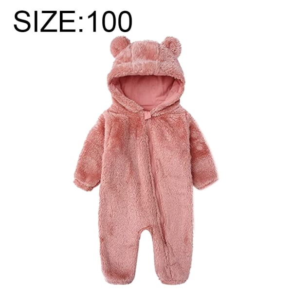 Newborn Baby Jumpsuit Hooded Fleece Rompers Långärmad Onesies