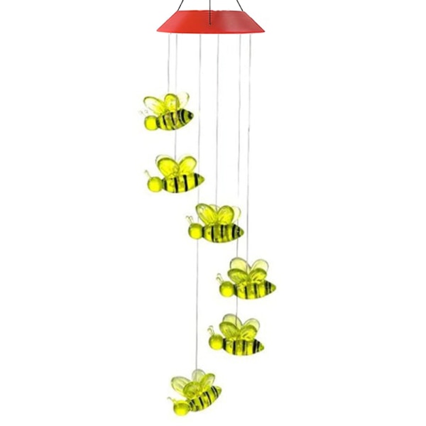 Solar LED Wind Chime Utomhus Bee Wind Chime Present Mamma