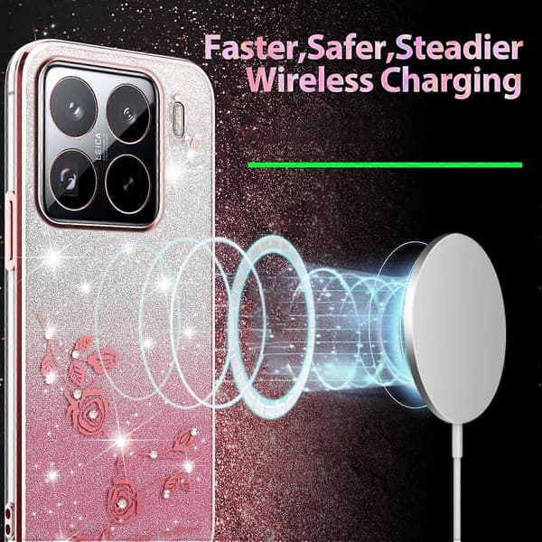 KADEM För Xiaomi 15 Pro Skal Blomma TPU Flexibelt Gradient Mobilskal
