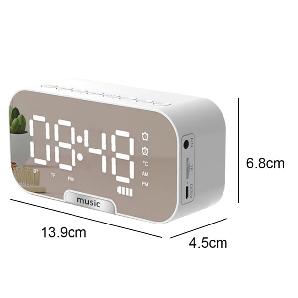 Wireless Bluetooth speaker mirror clock mini alarm clock