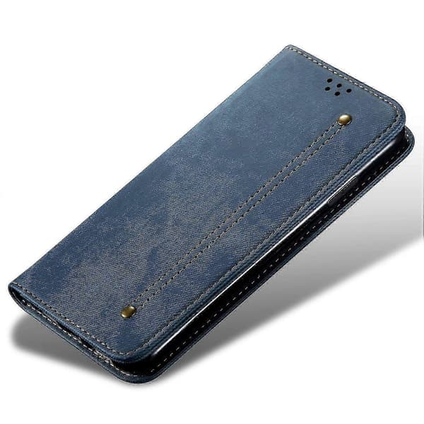 För Honor Magic6 Pro 5G Läderfodral Plånboksfodral Telefonfodral Jeans Tyg Textur - KhakiBlåStil C Honor Magic6 Pro 5G