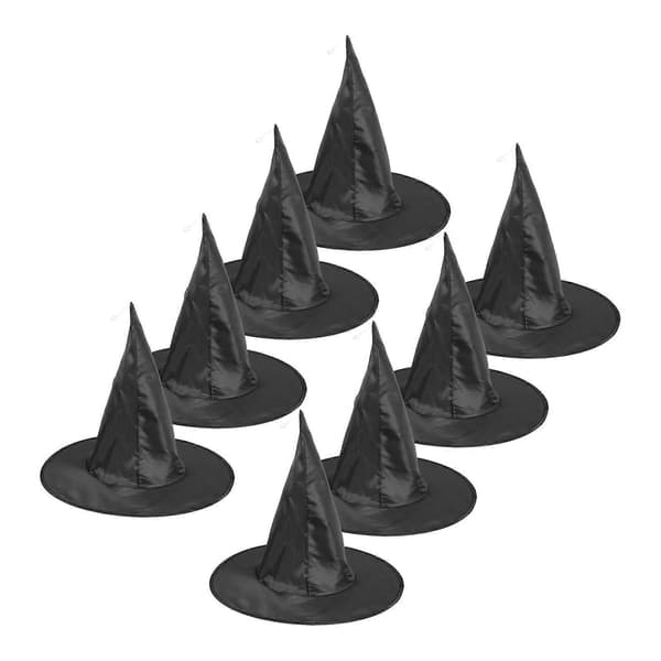 Halloween Heksehat Spids Heksehat til Dekorationsbrug 1 Sæt Halloweenartikler Sort A