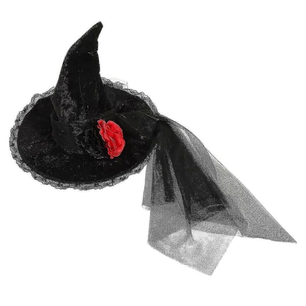 Svart Halloween Heksehatt Cosplay Dekorativ Hodeplagg 1 sett A