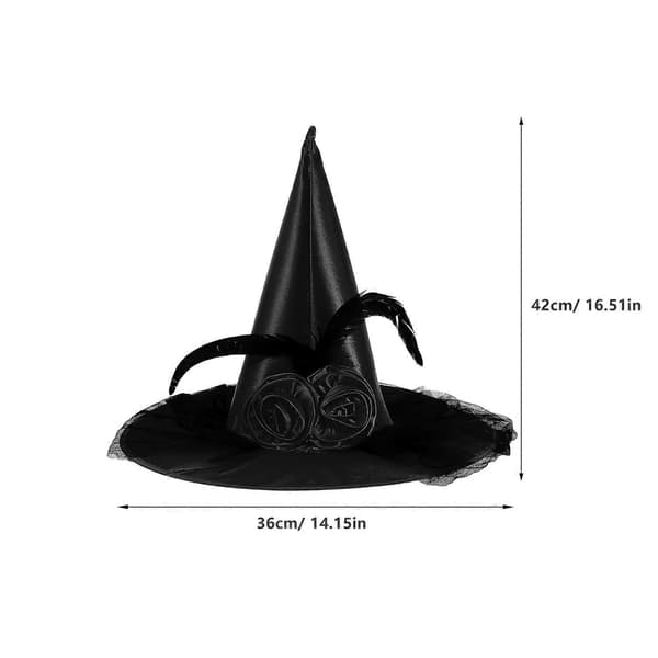 Halloween Heksehatt Gasbind Rekvisitt for Festdekorasjon A