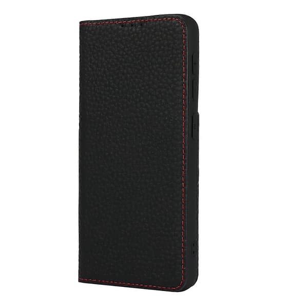 Til Samsung Galaxy S21 5G Litchi læder telefoncover (sort)
